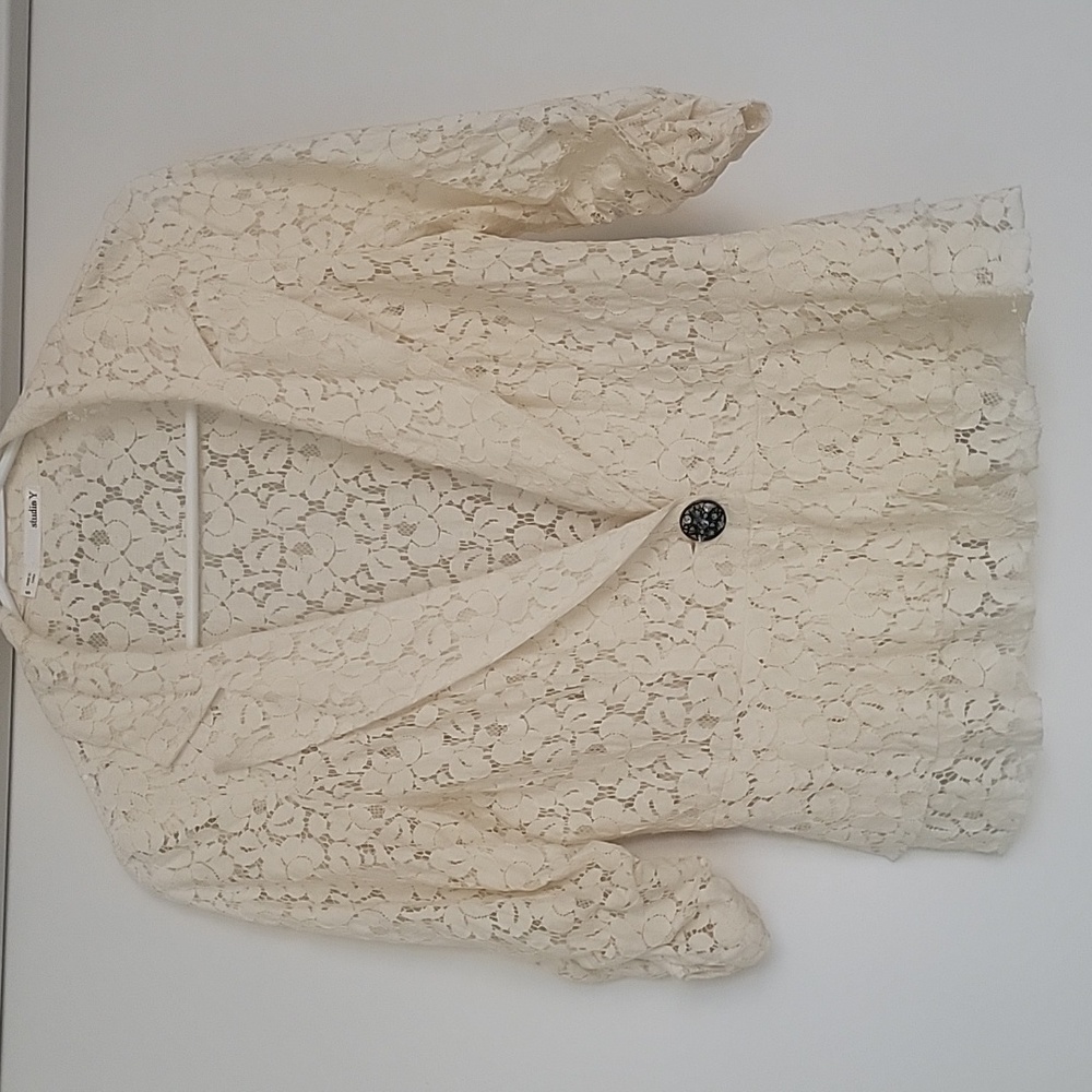 Lace Blazer With Peplum